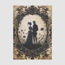 Papel De Seda Decoupage Romântico Gótico