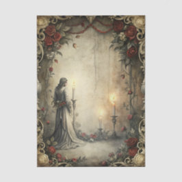 Papel De Seda Decoupage Romântico Gótico