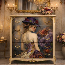 Decoupage Rosa Plum & Pearl
