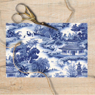 Papel De Seda Decoupage Selvagem Azul