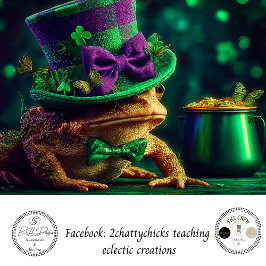 Papel De Seda Decoupage St. Patrick's Day Frog Dressed Leprecha 