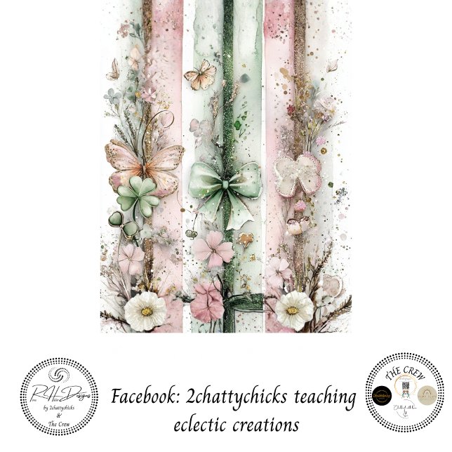 Papel De Seda Decoupage St. Patrick's Day Pastel Panels  (Criador carregado)