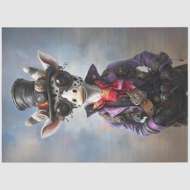 Papel De Seda Decoupage Steampunk Fantasy Giraffe (Frente )