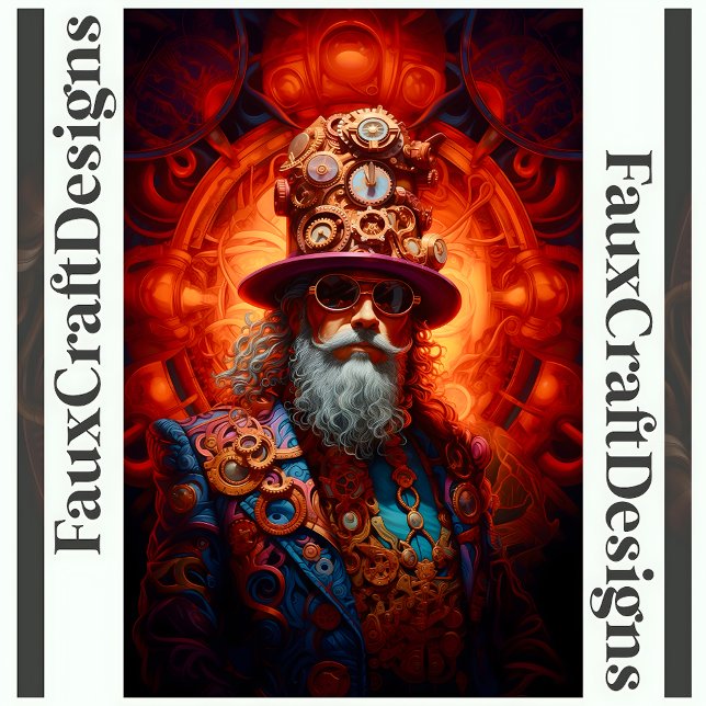 Papel De Seda Decoupage Steampunk Hippy Masculino Tatuagem Falsa (Criador carregado)