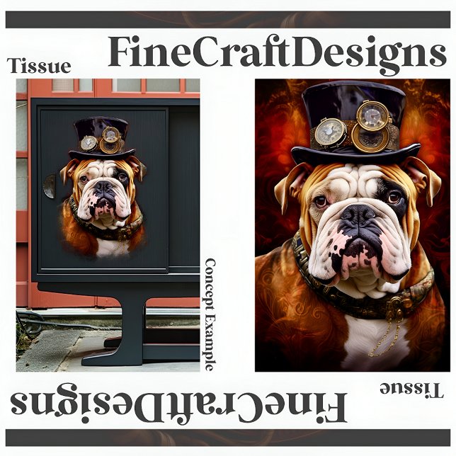 Papel De Seda Decoupage Steampunk Regal British Bulldog Righ 111 (Criador carregado)