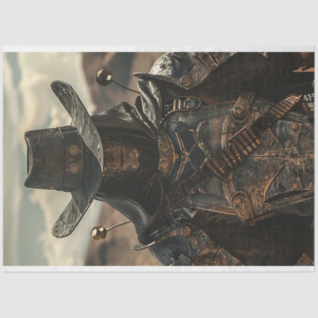 Papel De Seda Decoupage Steampunk Rodeo Rider (Frente )