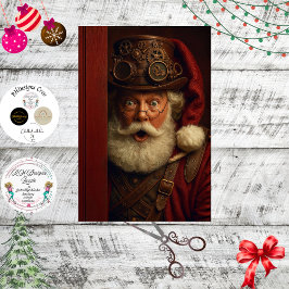 Papel De Seda Decoupage Steampunk Santa Sneak Peek Gears Cheers