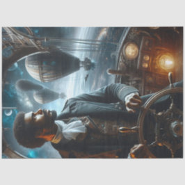 Papel De Seda Decoupage Steampunk Victorian Space Air Captain
