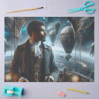 Papel De Seda Decoupage Steampunk Victorian Space Air Captain