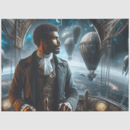 Papel De Seda Decoupage Steampunk Victorian Space Air Captain