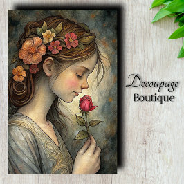 Papel De Seda Decoupage Sussurro de Flora