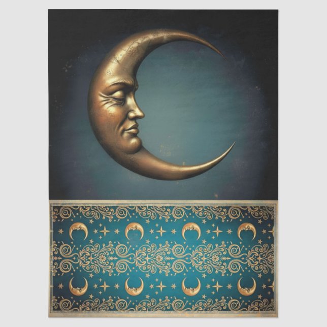 Papel De Seda Decoupage Tissue Moon (Frente )