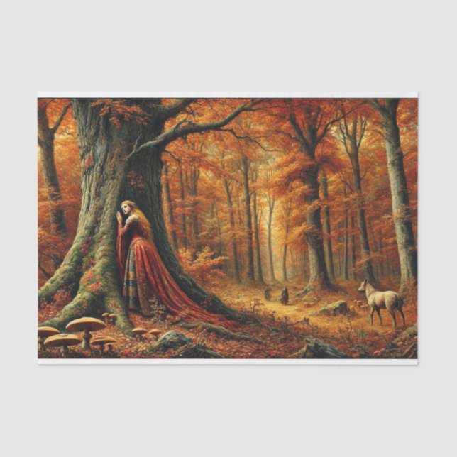 Papel De Seda decoupage tissue paper mer hersftkleuren (Frente )