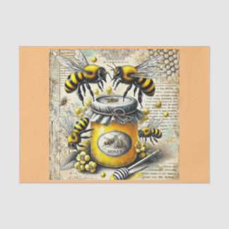 Papel De Seda decoupage tissue paper met bijen