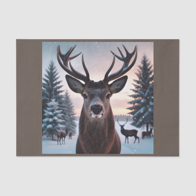 Papel De Seda decoupage tissue paper met hert (Frente )