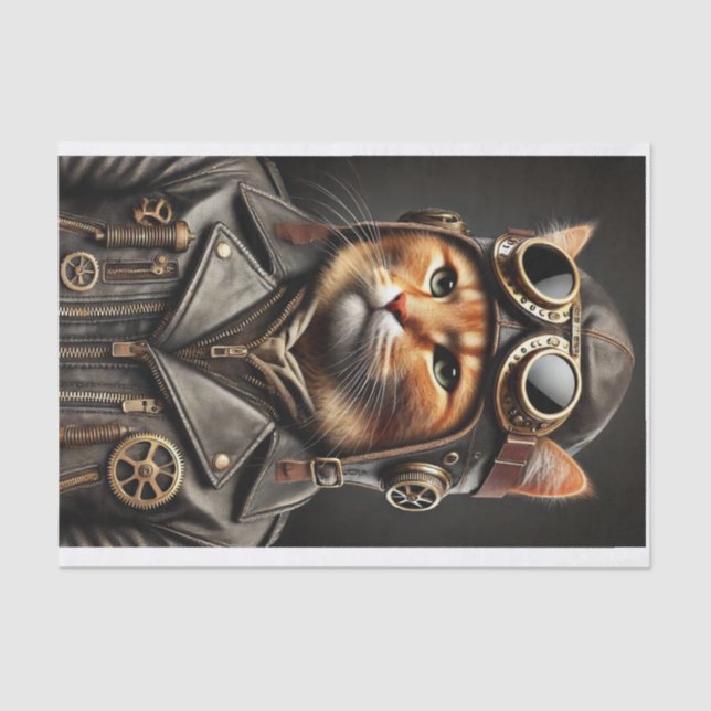 Papel De Seda decoupage tissue paper , steampunk (Frente )