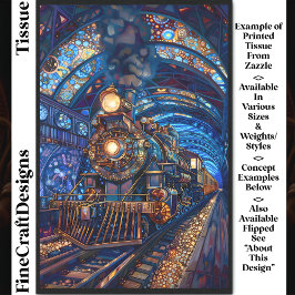 Papel De Seda Decoupage Trem Magical Steampunk Falso Mosaico 065