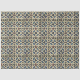 Papel De Seda Decoupage Vermelha Azul do Mosaico Mediterrâneo