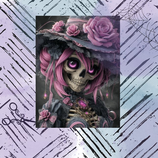 Papel De Seda Decoupage Victorian Gothic Skeleton (Criador carregado)