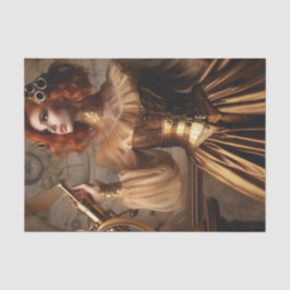 Papel De Seda Decoupage Vitoriana do Astrônomo Dourado Steampunk