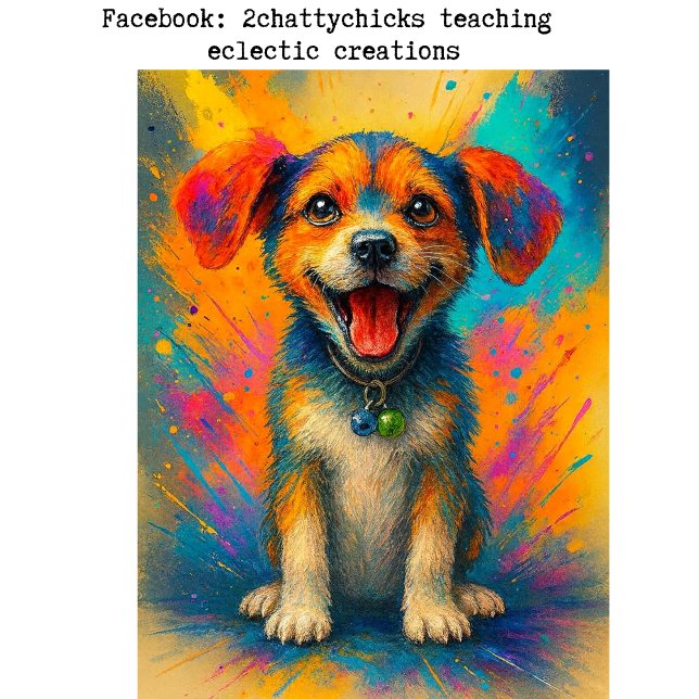 Papel De Seda Decoupage Whimsical Abstract Beagle Joyful Pup  (Criador carregado)