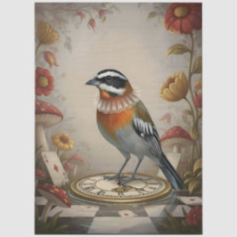 Papel De Seda Decoupage Whimsical Bird Seidenpapier