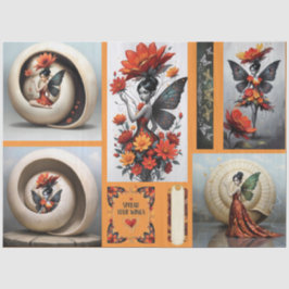 Papel De Seda Decoupage Whimsical Flower Fairy Seidenpapier
