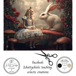 Papel De Seda Decoupage Wonderful Curious Girl Rabbit Encounter