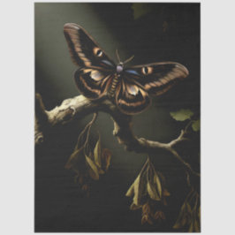 Papel De Seda Decoupage Woodland Moth Illustration