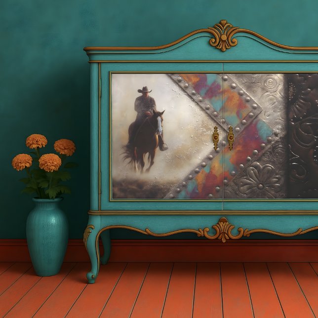 Papel De Seda Decoupagem de Cowboy Industrial (Criador carregado)