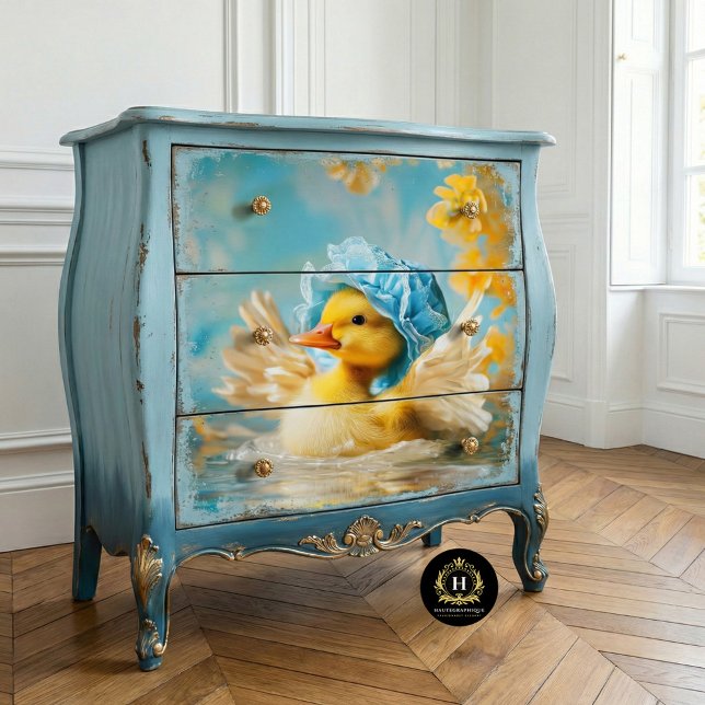 Papel De Seda Decoupagem de Pato de Borracha Caprichoso (Criador carregado)