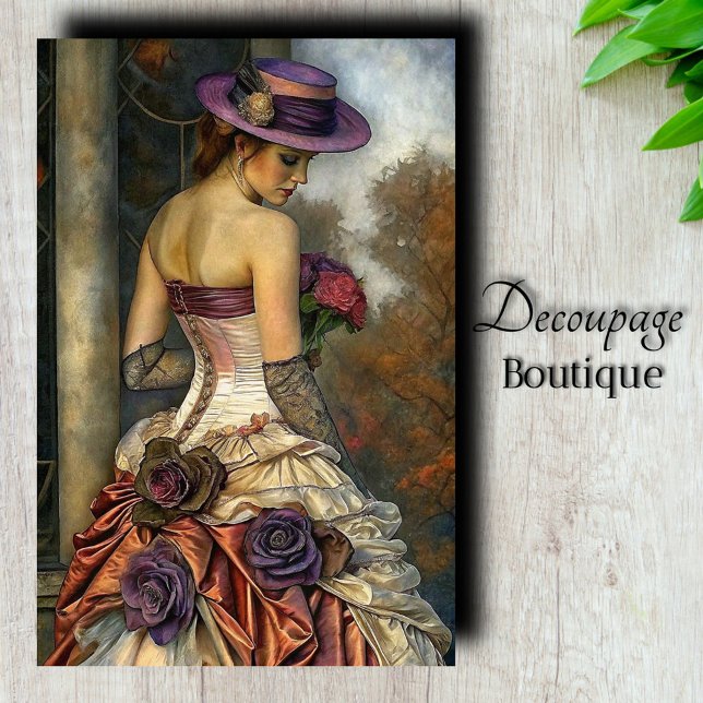Papel De Seda Decoupagem Elegância Vitoriana (Victorian Romance Decoupage Tissue Paper)