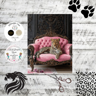 Papel De Seda Decoupagem Luxuoso Leopardo Vintage Relaxando