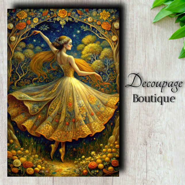 Papel De Seda Decoupagem Mágica de Dança (Dance Magic Decoupage Tissue Paper)