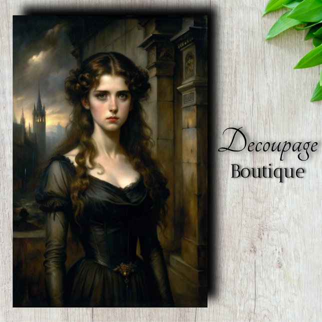 Papel De Seda Decoupagem Romântica Gótica (Gothic Romance Decoupage Tissue Paper)