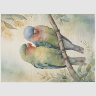 Papel De Seda Decoupágina de Árvores de Aquarela Eucalyptus