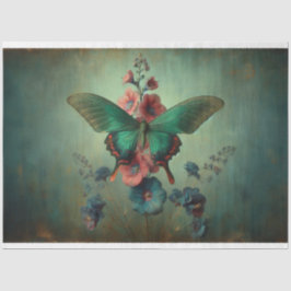 Papel De Seda Decoupágina Floral da Borboleta