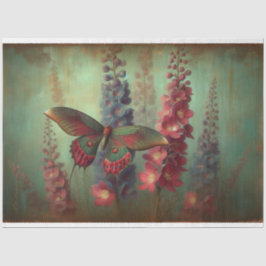 Papel De Seda Decoupágina Floral da Borboleta