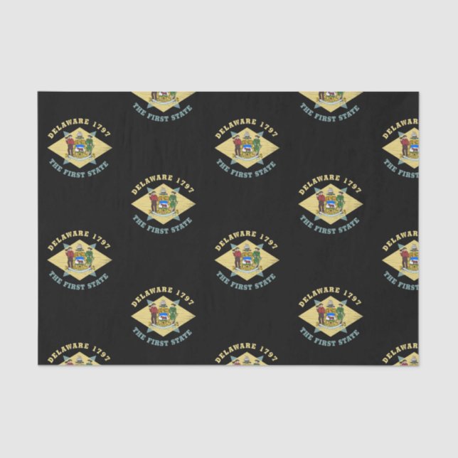PAPEL DE SEDA DELAWARE 1797 A PRIMEIRA BANDEIRA DE ESTADO (Frente )