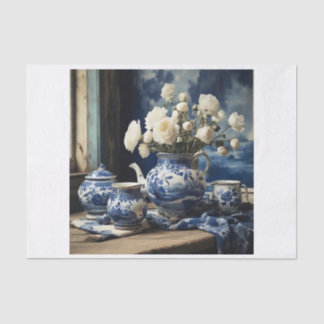 Papel De Seda Delfts blauwe vaas decoupage tissue papier