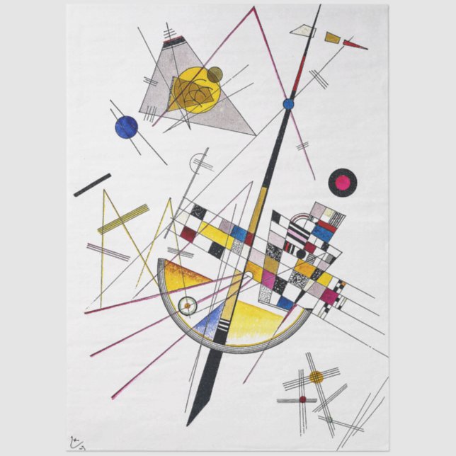 Papel De Seda Delicate Tension #85 -  Kandinsky Art Decoupage  (Frente )