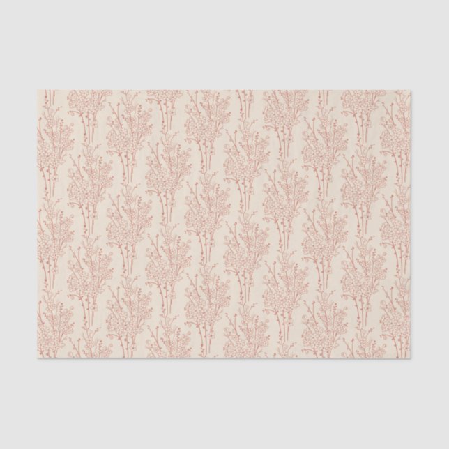 Papel De Seda Delicate Tossed Floral Silhouette | Warm Sand (Frente )