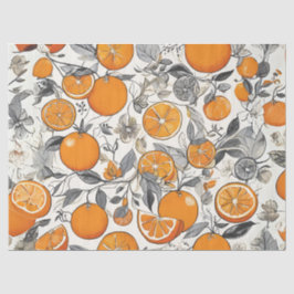 Papel De Seda Delícia de Laranjas Caprichosas