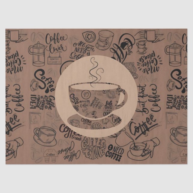 Papel De Seda Delícia dos Amantes de Café (Frente )
