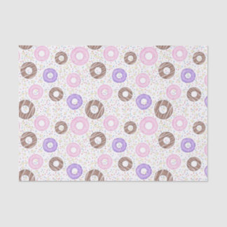 Papel De Seda Delicious Donuts Tissue Paper on White