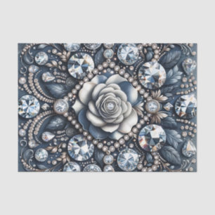 Papel De Seda Denim & Diamond Glam Bling Rosa Joias
