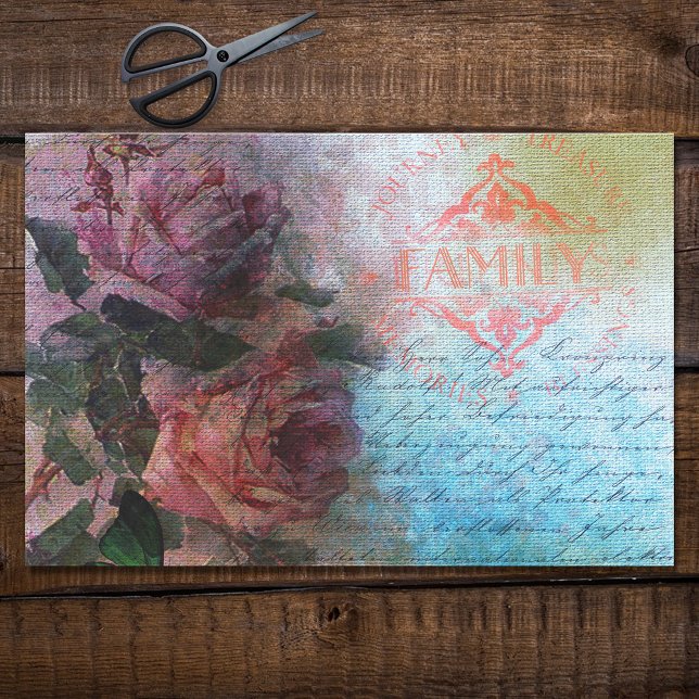 Papel De Seda Desacoplamento da Ephemera da Família Floral de ro (Criador carregado)