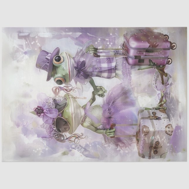 Papel De Seda Desacoplamento de Casais de Sapo (Frente )