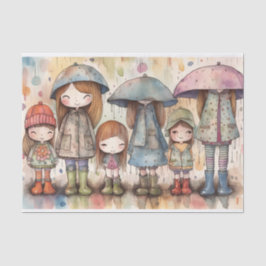 Papel De Seda Desacoplamento de Colagem de Cores de Água de Bone