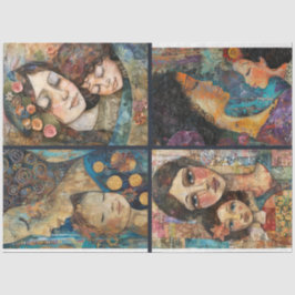 Papel De Seda Desacoplamento de Colagem de Crianças-Mãe 4